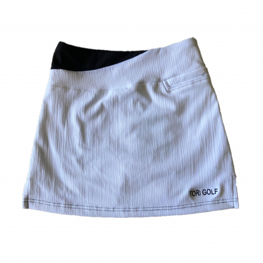 LS-062D || Skirt White Crocodile Texture with Black Waist