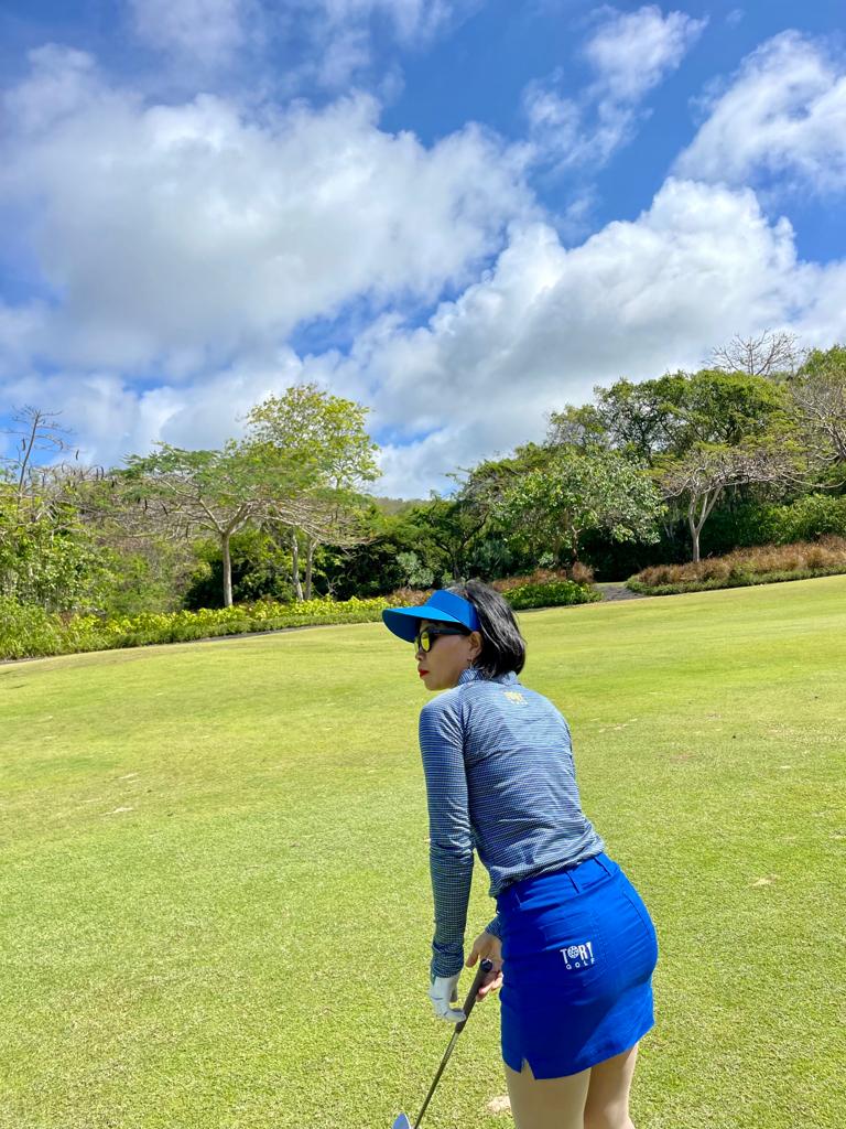 LS-021H || Skirt royale blue with 2 round front pockets,2 rear patch pockets front zipper and 2 zipped side vents - Image 3