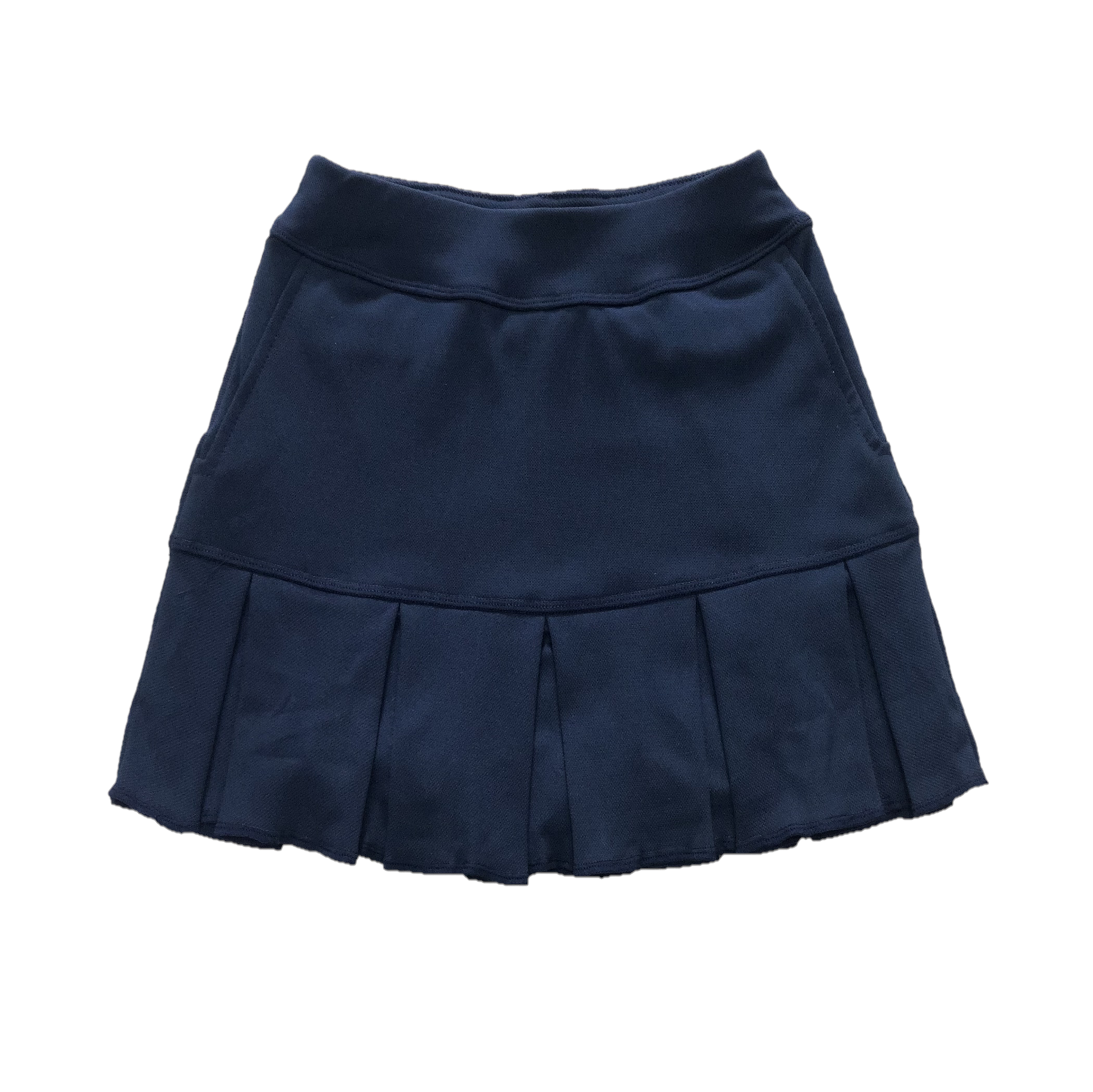 LS-064E || Skirt Navy Blue with 2 Rear Pockets and Pleated Hem