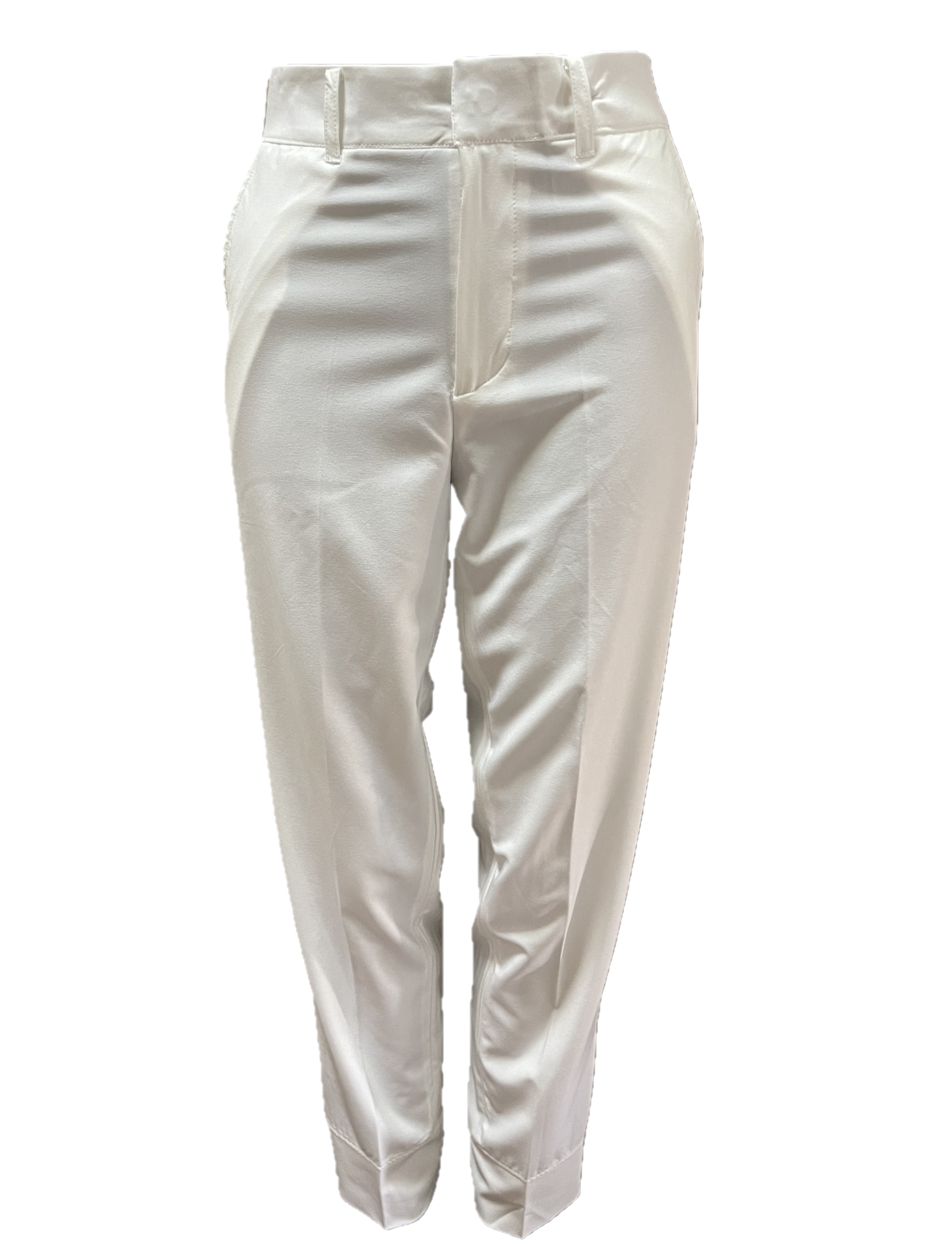 LP-001 || Ladies Golf Long Pants Off White Color, with Pockets on The Right and Left Sides and a Combination of Zippers on The Right and Left Side Legs